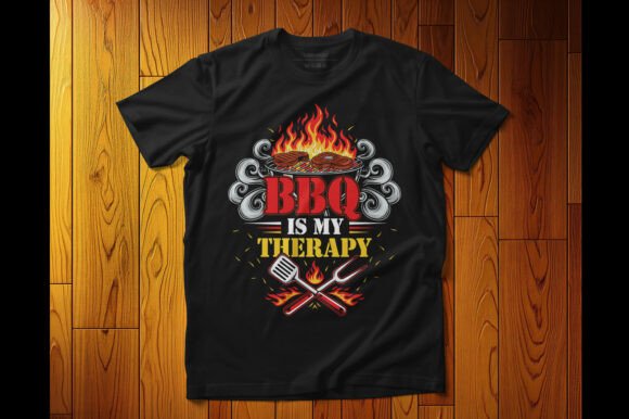 BBQ is My Therapy: A Sizzling T-Shirt Design