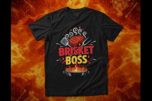 Brisket Boss BBQ T-Shirt Design: Perfect for Bold Graphics