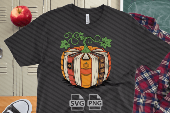 Fall Pumpkin Book Autumn SVG PNG Design for Graphics