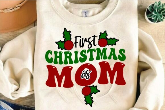 First Christmas As Mom T-Shirt Design Graphics Review