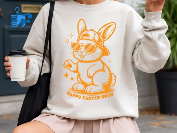 Happy Easter Bruh Cool Bunny Graphics & T-Shirt Designs