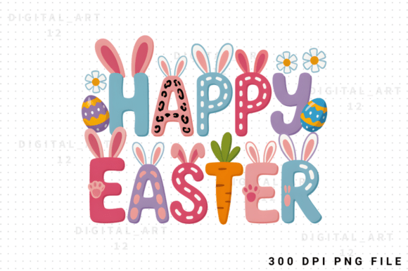 Happy Easter Bunny Graphics for T-Shirt Designs