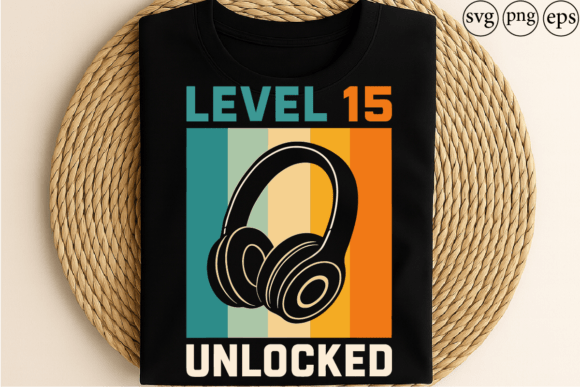 Level 15 Unlocked Gamer Birthday Design Review