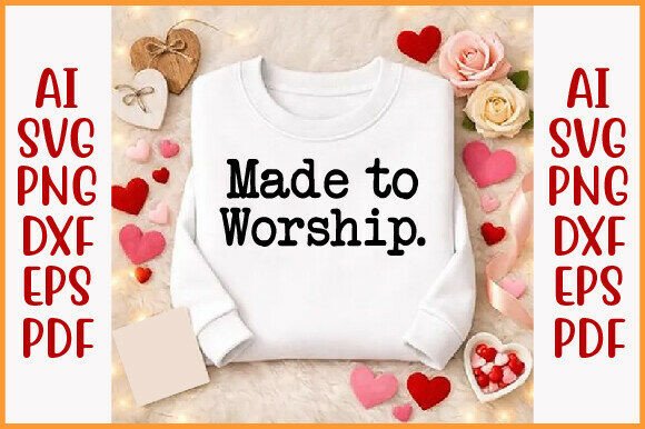 Made to Worship PNG Design: Graphics for T-Shirt Designs