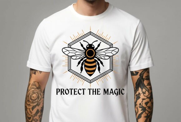 Protect the Magic Bee Design: A Perfect T-Shirt Graphics Asset