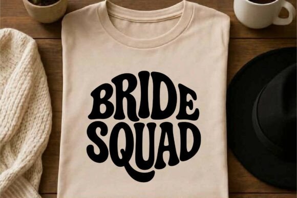 Retro Bride Squad Graphics & T-Shirt Designs
