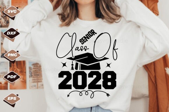 Senior Class of 2028 SVG Design for T-Shirt Graphics