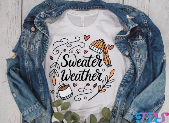 Sweater Weather, Fall T-Shirt Graphics for Crafters