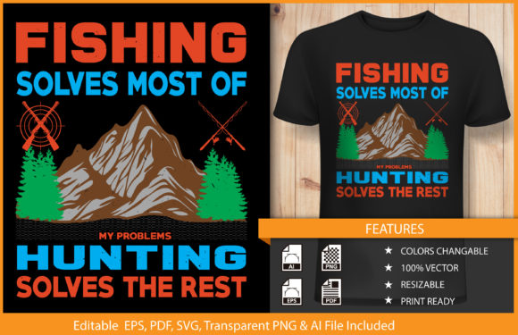 T-Shirt Designs: Fishing Hunting Vector Graphics Review